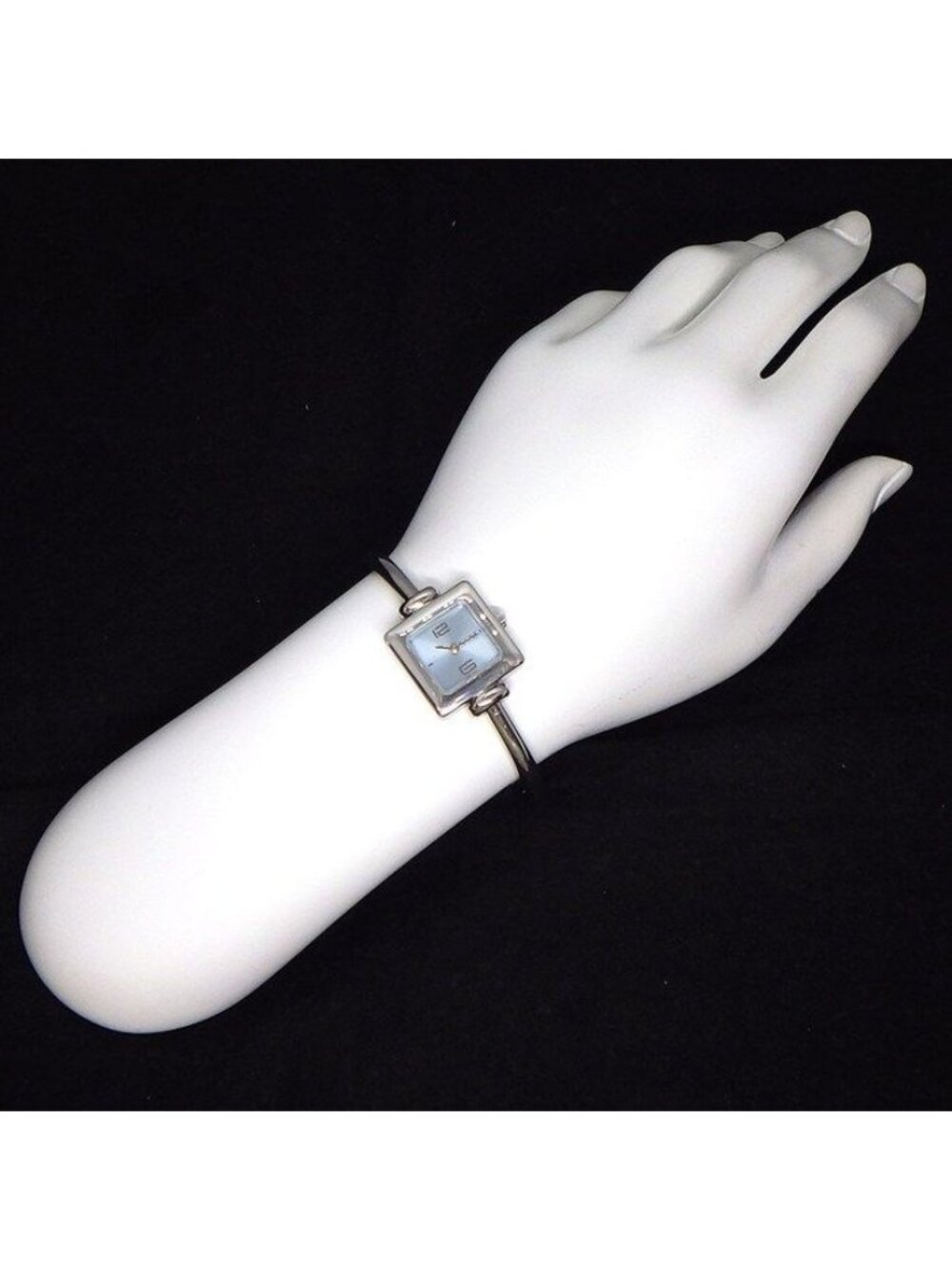 Gucci Watch Bangle Square Sunray Iceblue Dial SS - Picture 8 of 10